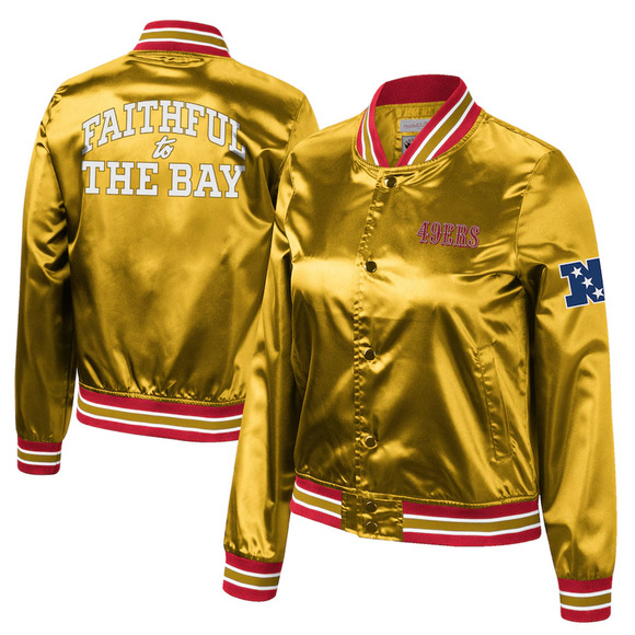 Mitchell & Ness Jackets & Blazers - NEW San Francisco 49ers Mitchell Ness Faithful to The Bay Zip Jacket Women's L